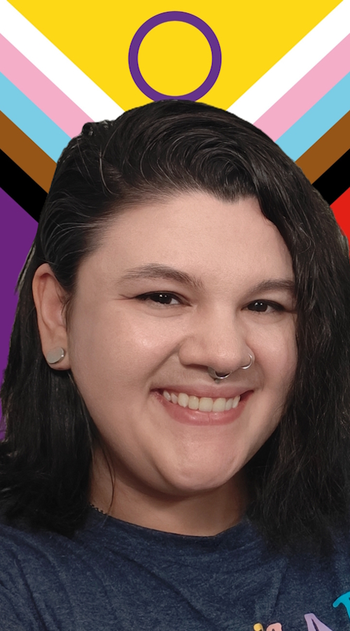 image of brittany with pride flag